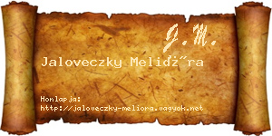 Jaloveczky Melióra névjegykártya